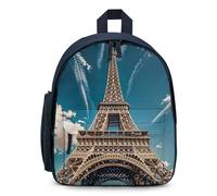 FHESDCW The Towering Iron Tower Backpack for Men Women, Durable Small Bookbag Lightweight Daypack for Travel, Hiking, Blue-style, One Size, Daypack Backpacks