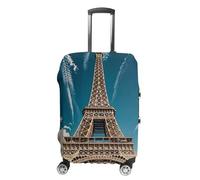 FHESDCW The Towering Iron Tower Luggage Covers for Suitcases, Washable Travel Accessories, Anti-Scratch & Dust Protection Suitcase Cover Protector Fits 19-32 Inch Luggage, Style, M, Classic