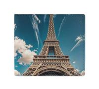 FHESDCW The Towering Iron Tower Wallet Elegant Leather Wallets with ID Window & 2 Card Slots, Slim Bifold Wallet for Men Women