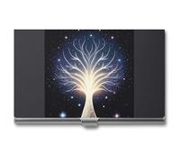 FHESDCW The Tree of Psychic Life Business Card Holder for Men & Women, Professional Card Case with Buckle Style Shut, Compact And Portable Metal Case for Office Workers, style, One Size, Classic