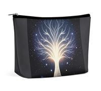 FHESDCW The Tree of Psychic Life Makeup Bag for Women PU Leather Waterproof Cosmetic Bag with Zipper Portable Travel Makeup Organizer