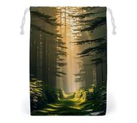 FHESDCW The Tyndall Effect Drawstring Bag Canvas, Reusable Travel Jewelry Pouches, Washable Storage Bags for Gift, Candy, Cosmetics 12 * 18cm