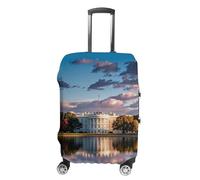 FHESDCW The White House on The Lake Luggage Covers for Suitcases, Washable Travel Accessories, Anti-Scratch & Dust Protection Suitcase Cover Protector Fits 19-32 Inch Luggage, Style, XL, Classic