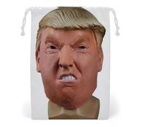 FHESDCW US Presidential Officials Drawstring Bag Canvas, Reusable Travel Jewelry Pouches, Washable Storage Bags for Gift, Candy, Cosmetics 20 * 25cm