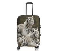 FHESDCW White Tigers Luggage Covers for Suitcases, Washable Travel Accessories, Anti-Scratch & Dust Protection Suitcase Cover Protector Fits 19-32 Inch Luggage, style, L, Classic