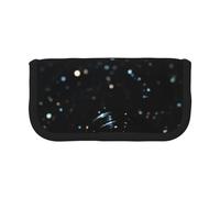 FHESDMN Black Glitter Printed Large Capacity Pencil Case Pen Bag,Stationery Storage Bag Organizer for Boys Girls School & Office Supplies