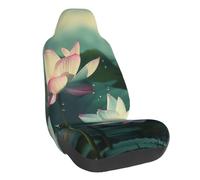 FHESDMN Lotus Flowers Print Printed Car Seat Covers-Universal Elastic Auto Chair Covers,Automobile Interior Cars Accessories,Front Seat Cover For Most Cars,Sedan,Suv