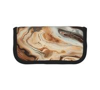 FHESDMN Marble Mixed Brown Printed Large Capacity Pencil Case Pen Bag,Stationery Storage Bag Organizer for Boys Girls School & Office Supplies