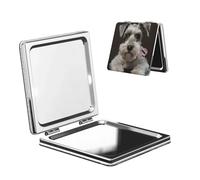 FHESDMN Schnauzer Printed Portable Pocket Makeup Mirror,1x & 2x Makeup Compact Mirror,Unique Gift For Your Loved Ones Square