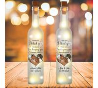 Fheujggdf Personalized couple glass bottles, customized couple bottle lights, couple glass bottle gifts with customized photos and names, gifts for boyfriends and husbands (styleC-10)