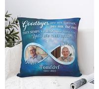 Fheujggdf When You Miss Me Hug This Pillow,Personalized Memorial Pillows with Pictures for Grandma Grandpa, Sympathy Gifts for Loss of Loved One, Loss of One Sympathy (Pillow-03)