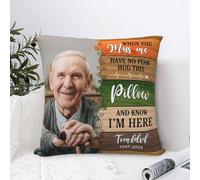 Fheujggdf When You Miss Me Hug This Pillow,Personalized Memorial Pillows with Pictures for Grandma Grandpa, Sympathy Gifts for Loss of Loved One, Loss of One Sympathy (Pillow-08)