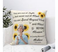 Fheujggdf When You Miss Me Hug This Pillow,Personalized Memorial Pillows with Pictures for Grandma Grandpa, Sympathy Gifts for Loss of Loved One, Loss of One Sympathy (Pillow-09)