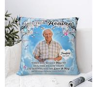 Fheujggdf When You Miss Me Hug This Pillow,Personalized Memorial Pillows with Pictures for Grandma Grandpa, Sympathy Gifts for Loss of Loved One, Loss of One Sympathy (Pillow-10)