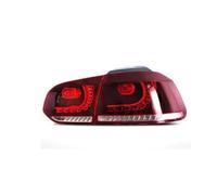 FHFB Car Rear Light Assemblies Car Tail Light Assembly For VW For Golf6 For Mk6 For R20 2008-2013 Flowing Water Flicker Turning Signal Taillight Lamp 1 Pair Rear Lights(Red and clear)
