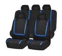 FHFB Car Seat Cover Sets Set Fit For Logan 2018 For Sterway For Clio 4 For Duster 2019-2013 Car Seat Covers Protector Auto Parts(9pcs Set Blue)