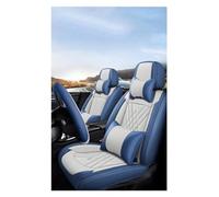 FHFB Car Seat Cover Sets Universal Style 3D Car Seat Covers For Hyundai For I40 Interior Accessories Protectors Auto Parts(Luxury Blue White)