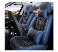 FHFB Car Seat Cover Sets Universal Style 3D Car Seat Covers For Hyundai For I40 Interior Accessories Protectors Auto Parts(Luxury Black Blue)