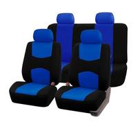 FHFB Seat Cover Sets Cloth Car Seat Cover For Hyundai For Grand I10 I20 I30 I40 Ix35 For Ionia For Kona For Santa Fe Protectors Auto Parts(Blue)