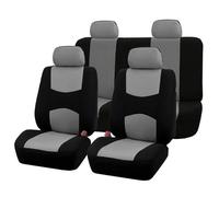 FHFB Seat Cover Sets Cloth Car Seat Cover For Hyundai For Grand I10 I20 I30 I40 Ix35 For Ionia For Kona For Santa Fe Protectors Auto Parts(Gray)