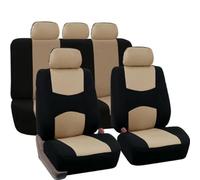 FHFB Seat Cover Sets Cloth Car Seat Cover For Hyundai For Grand I10 I20 I30 I40 Ix35 For Ionia For Kona for Santa Fe Protectors Auto Parts(Beige)