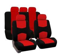 FHFB Seat Cover Sets Cloth Car Seat Cover For Hyundai For Grand I10 I20 I30 I40 Ix35 For Ionia For Kona for Santa Fe Protectors Auto Parts(Red)