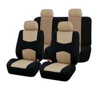 FHFB Seat Cover Sets Cloth Car Seat Cover For Hyundai For Grand I10 I20 I30 I40 Ix35 For Ionia For Kona For Santa Fe Protectors Auto Parts(Beige)