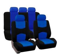 FHFB Seat Cover Sets Cloth Car Seat Cover For Hyundai For Grand I10 I20 I30 I40 Ix35 For Ionia For Kona for Santa Fe Protectors Auto Parts(Blue)