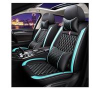 FHFB Seat Cover Sets Universal Car Seat Cover For Dacia For Duster For Sandero For Clio For Fiat For Panda Interior Accessories Auto Parts(Luxury Black Blue)