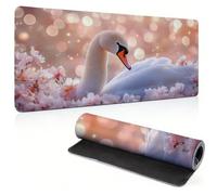 FHFFTZSC Mouse Mat 700x400mm Large Desk Mat, Pink Swan Mousepad 0c0-222