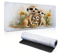 FHFFTZSC Mouse Mat 700x400mm Large Desk Mat, White Meerkats Mousepad 0c0-24