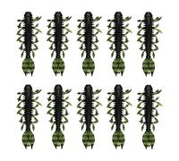 FHGSPQWM 10pcs High Buoyancy Shrimp Soft Baits with Curved Tail Realistic Detailing for Freshwater Saltwater Shaking Soft Lures Realistic Fishing Baits