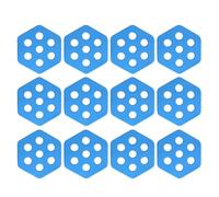 FHGSPQWM 12lots Hexagonal Clear Surfs Tractions Pad Semi Clear Deck for Surfboards Surfing Accessories Antislip Mats Premium Deck