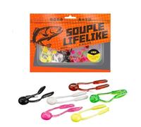 FHGSPQWM 20pcs Fishing Soft Lures High Tear Resistance Simulation Baits Still Flowing Water Environment Durability Fishing Lures