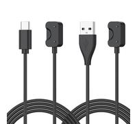 FHGSPQWM 2pcs Charging Cord Cable Wire for Fit 3 with USB C and USB a Ports 100cm Length Robust ABS Construction Smartwatch Accessories