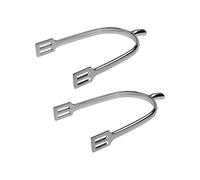 FHGSPQWM 2Pcs Premium Zincs Alloy Horse Riding Spur Rectangular Hollows Head Structure Plated Professional Equestrians Equipment Zinc Alloy Horse Spurs