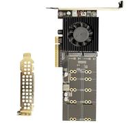 FHGSPQWM 4 Bay PCIe4.0 NVMe Adapters Card with Direct Drive Recognition Not BIOS Configuration Required Full Speed Operations High Capacity PCIe NVMe Storage Solution