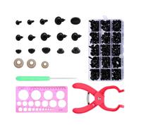 FHGSPQWM 476Pcs Assorted Size Eye and Nose with Washer and Auxiliary Tool for Plush Doll Craft Crochet Crochet Toy Eye Installation