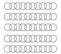 FHGSPQWM 50PCS Assorted Size Rubber Belts 1mm Tape Machine Belt 25/27 / 28 / 30mm Diameter for Recorders Mixed Auditory Equipment Belts