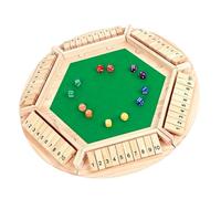 FHGSPQWM 6 Player Wooden Table Number Board Disassemblable Wood Role Play Board with Six Sides Large Clasps Quick Assembly Learning Entertainment Set