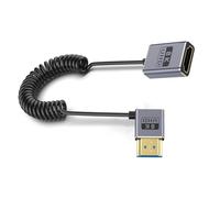 FHGSPQWM 8K 60Hz Video Cord 2.1 Version Coiled Line with Straight/Left/Right/Up/Down Elbows Optional for Projector, Screens Gaming Cable
