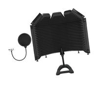 FHGSPQWM ABS Foldable Mics Soundproof Cover Advanced Noise Cancellation Microphone Isolation Shield for Clear Music Permanent Pickup Accessory
