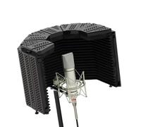 FHGSPQWM ABS Foldable Mics Soundproof Cover Advanced Noise Cancellation Microphone Isolation Shield for Clear Music Permanent Pickup Accessory