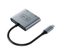 FHGSPQWM Aluminum Type C Hub Glasses Adapter 100W Power 4K 60hz USB3.0 Data Transfer Portable Expansion Dock Type C Expander