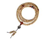 FHGSPQWM Classical Beaded Pattern Bodhi Buddhist Bangle Wood Beads Chain for Relaxation Bodhi