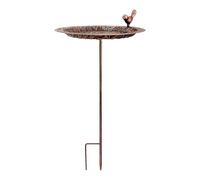 FHGSPQWM Decorative Iron Wild Bird Bath Garden Decoration Basin Frostproof Water Bowl Suitable for Patios and Balcony Ornaments Vintage Metal Bird Bath for Garden