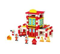 FHGSPQWM Educational Wooden Building Blocks Set for Fosters Creativity and Spatial Awareness Natural Wood Construction City Toy