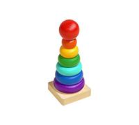 FHGSPQWM Educational Wooden Shape Sorting Stacking Puzzle Toy for Preschool Enhances Creativity and Color Cognitive Skill Early Learning Building Block Toy