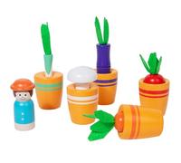 FHGSPQWM Gardening Activity Toy Wooden Flowerpot Matching Cognitive Skill Training for Preschool Fine Motor Skill Toy
