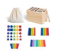 FHGSPQWM Kids Sorting Toy Wooden Box for Toddler Encouraging Shape and Color Recognition Through Play Cognitive Skills Infant Color Recognition